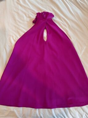Tyche - Fuchsia Halter Swing Top for Women